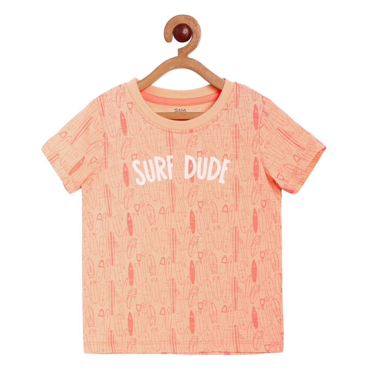 Boys Orange Pack Of 1 T-Shirt