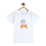 Boys White Pack Of 1 T-Shirt