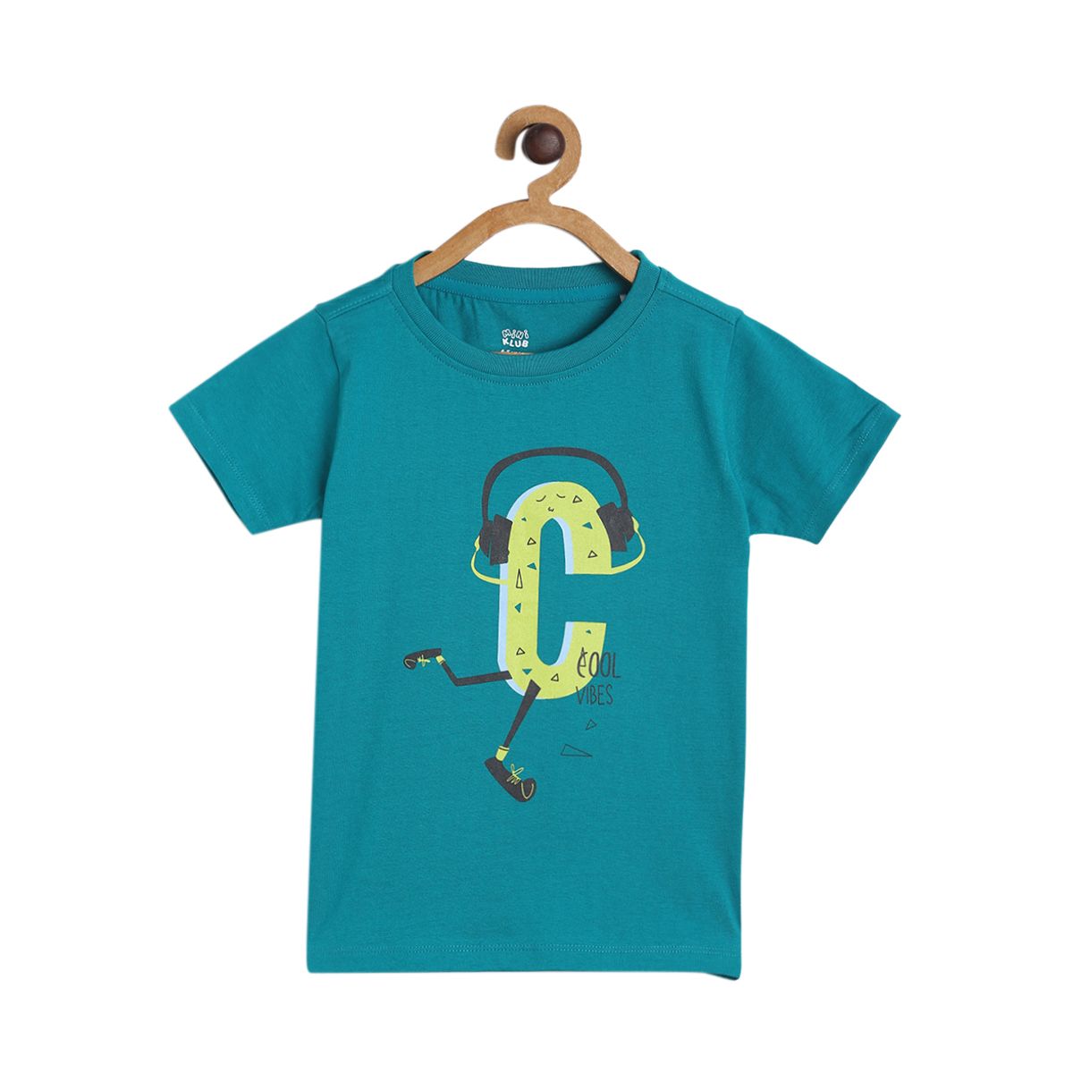 Boys Teal Pack Of 1 T-Shirt