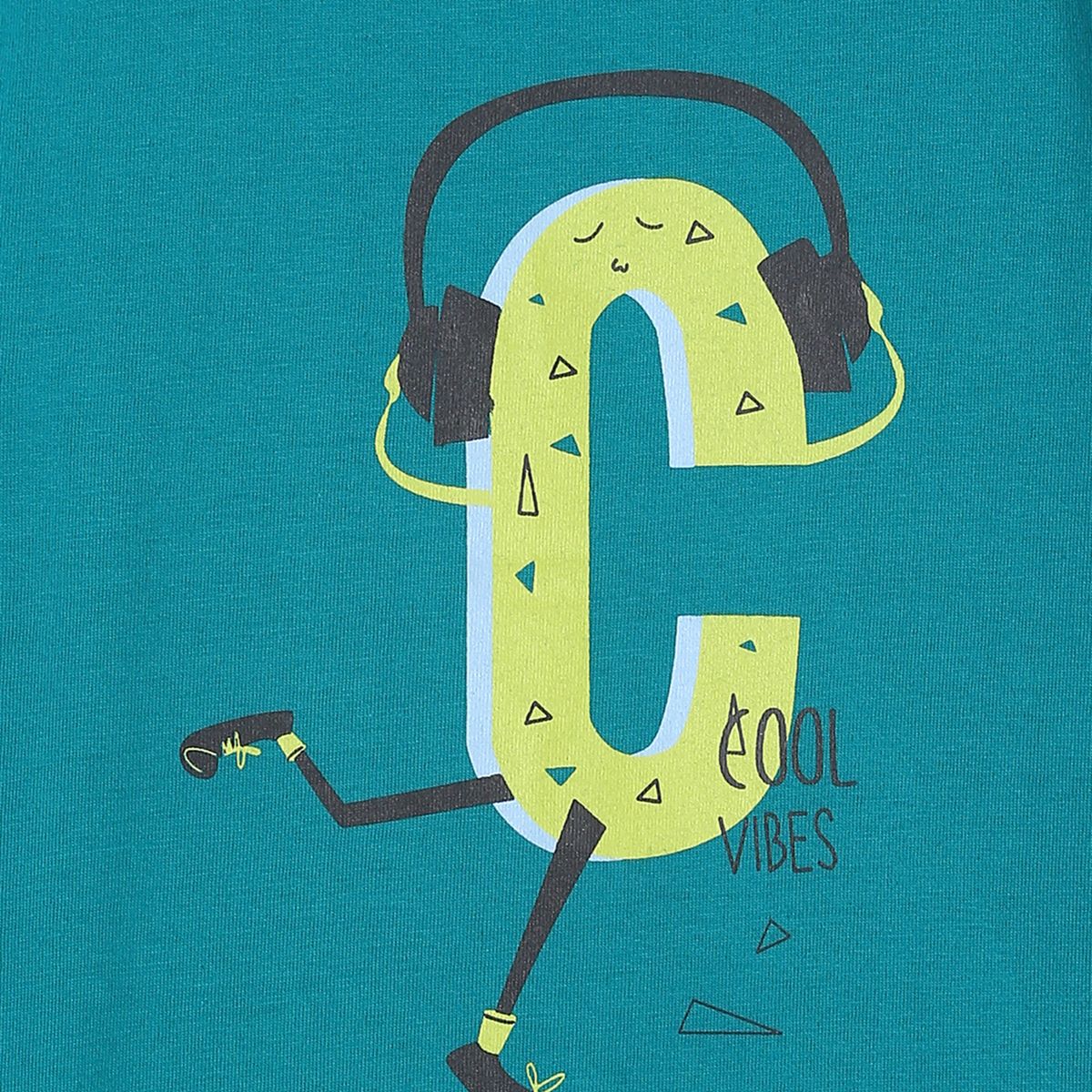 Boys Teal Pack Of 1 T-Shirt