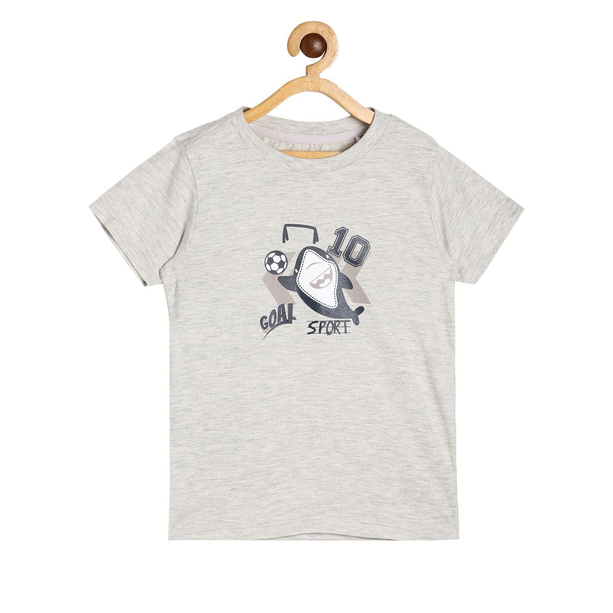Boys Marshmallow Pack Of 1 T-Shirt