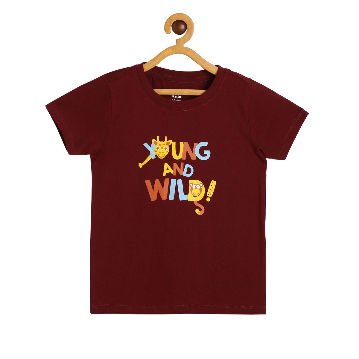 Boys Maroon Pack Of 1 T-Shirt