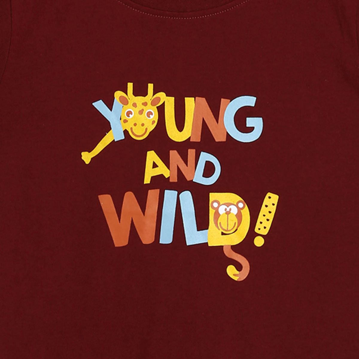 Boys Maroon Pack Of 1 T-Shirt