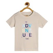 Boys Beige Pack Of 1 T-Shirt