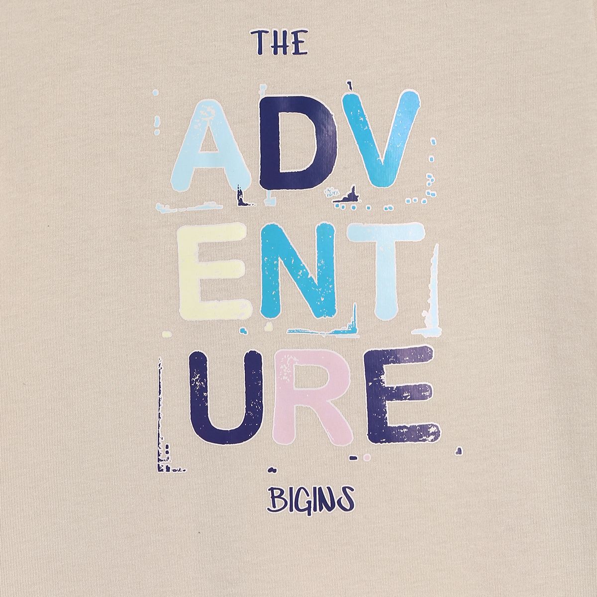 Boys Beige Pack Of 1 T-Shirt