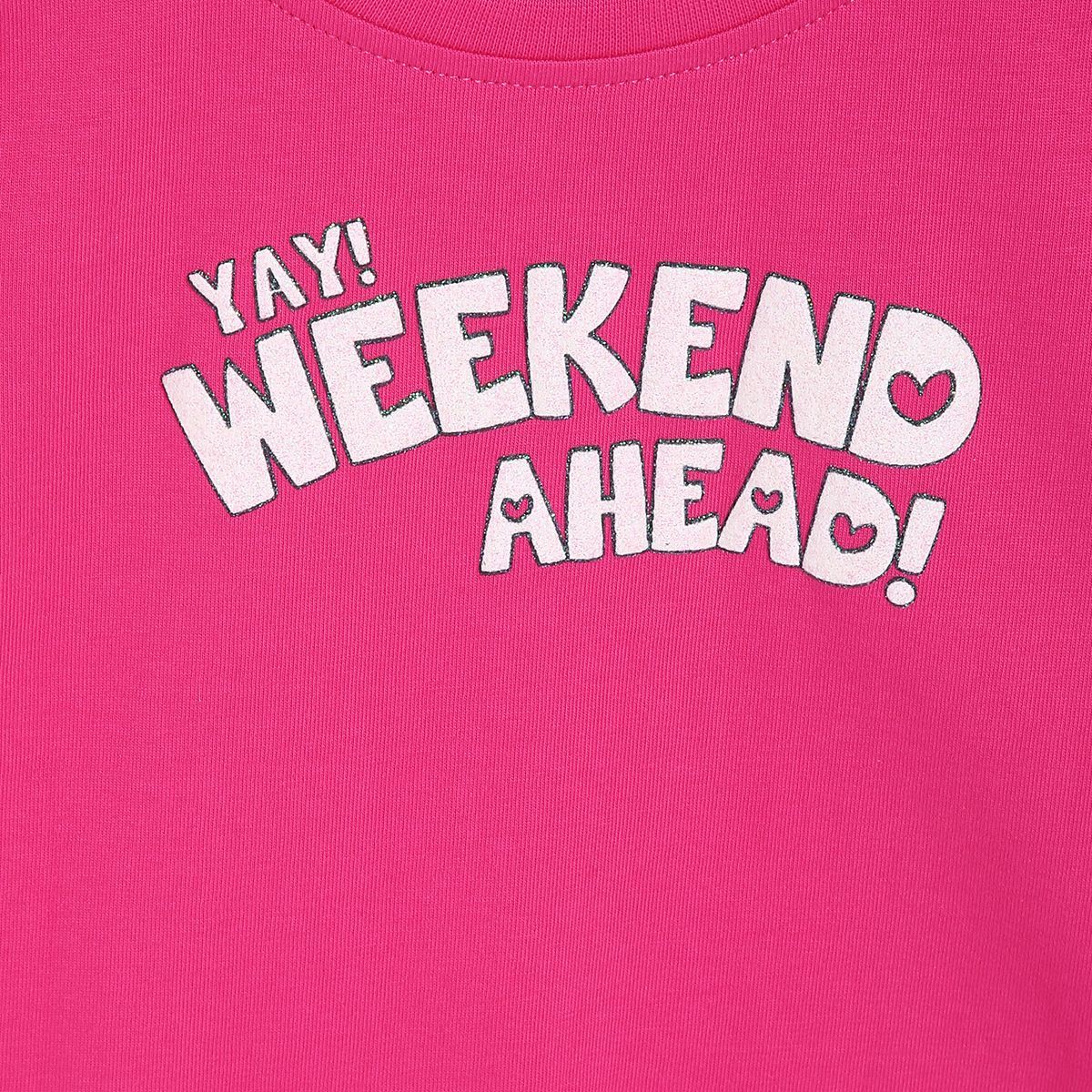 Girls Magenta Knit Top