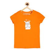 Girls Orange Pack Of 1 Knit Top