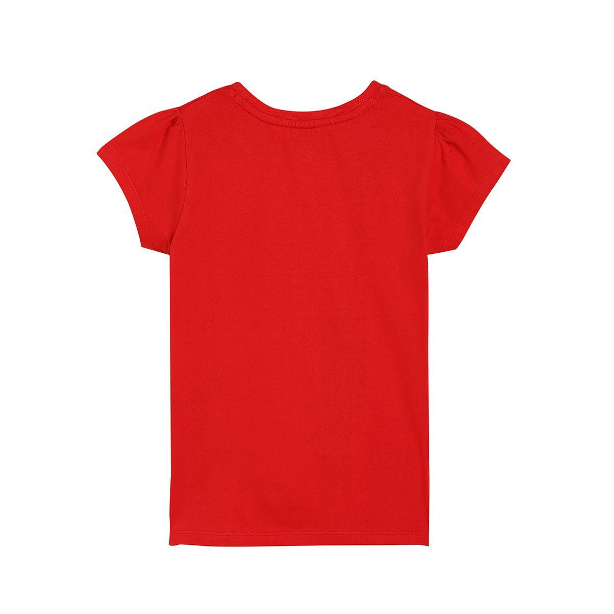 Girls Printed Knit Top, Red