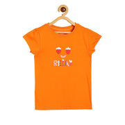 Girls Orange Pack Of 1 Knit Top