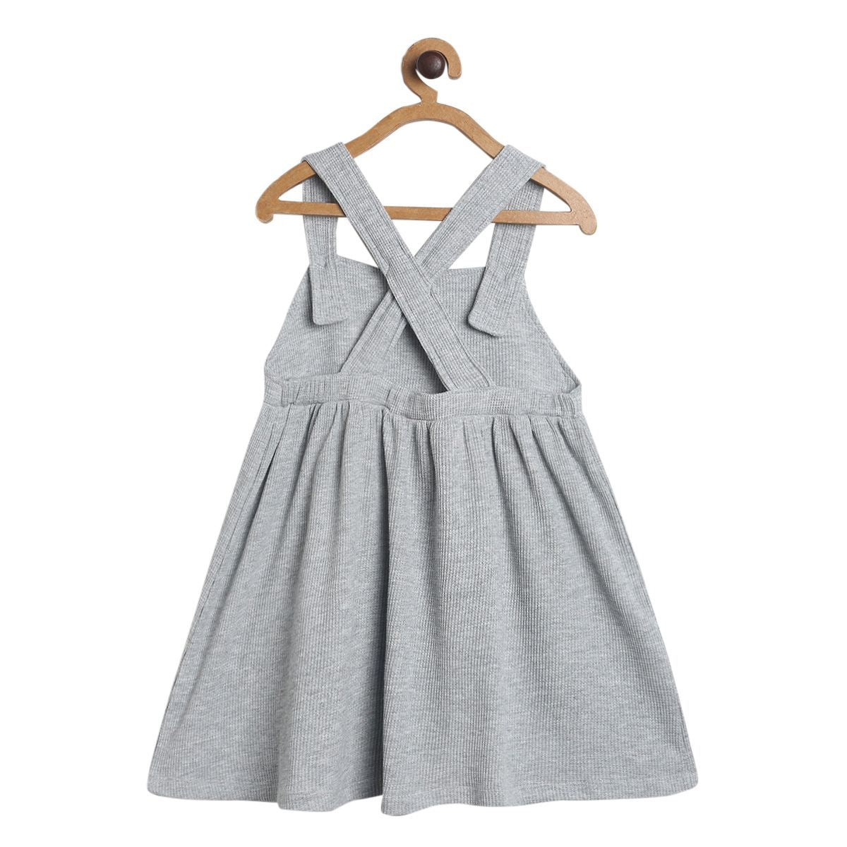 Girls Grey Pack Of 2 Pinny Set