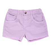 Pack of 1 garment dyed color denim shorts - lilac for 3-6 Months
