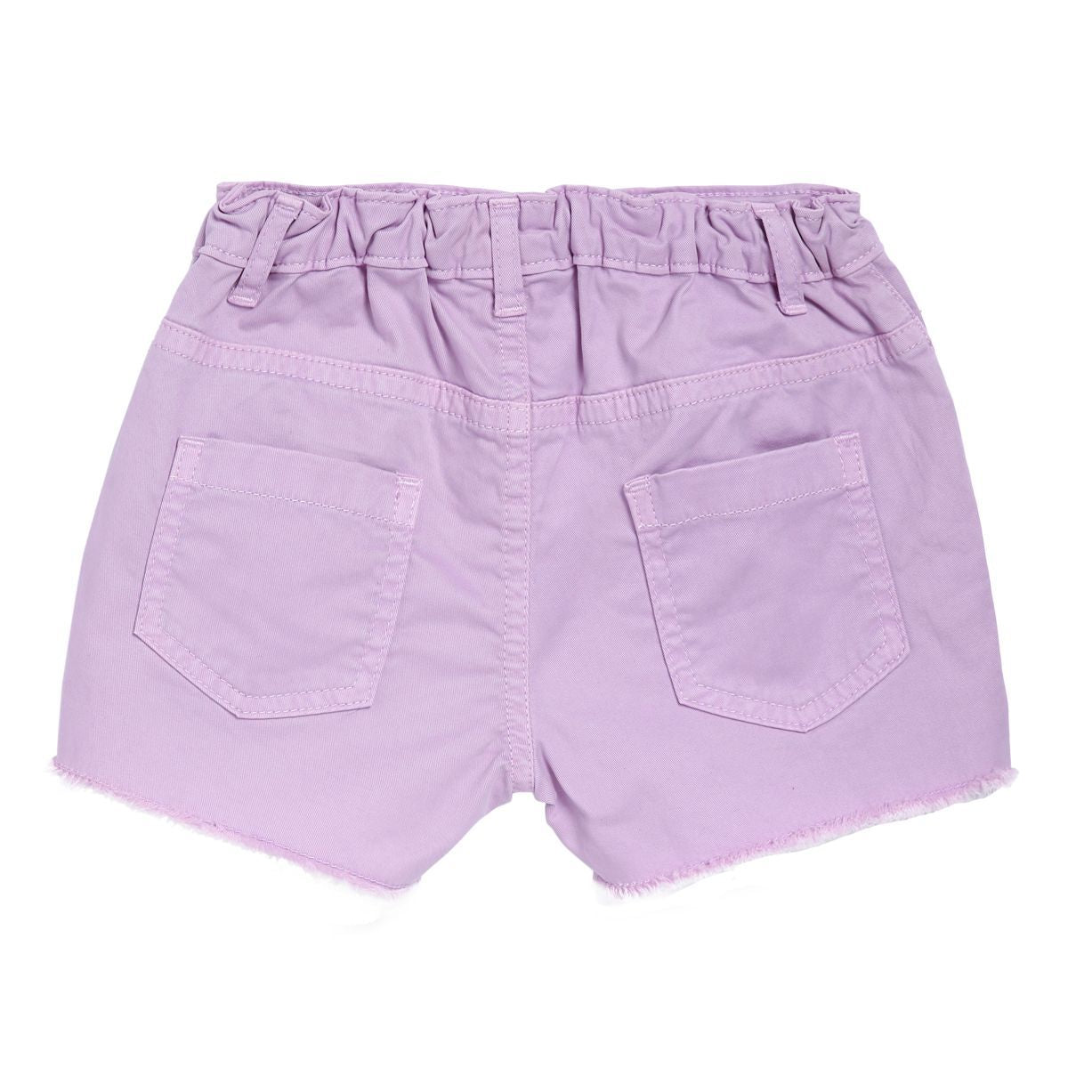 Pack of 1 garment dyed color denim shorts - lilac for 3-6 Months