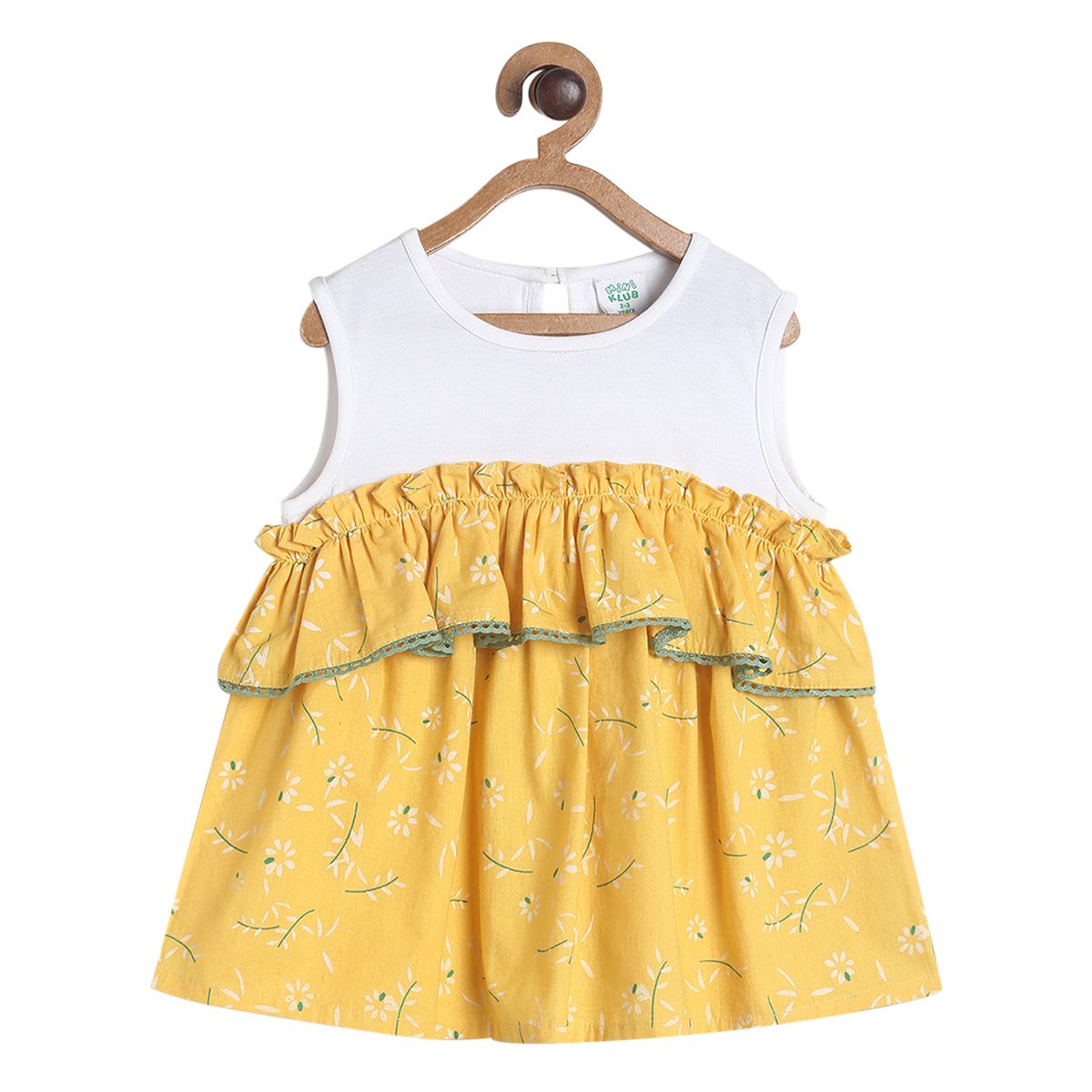 Girls Yellow Woven Top