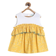 Girls Yellow Woven Top
