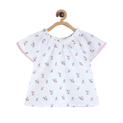 Girls White Pack Of 1 Woven Top