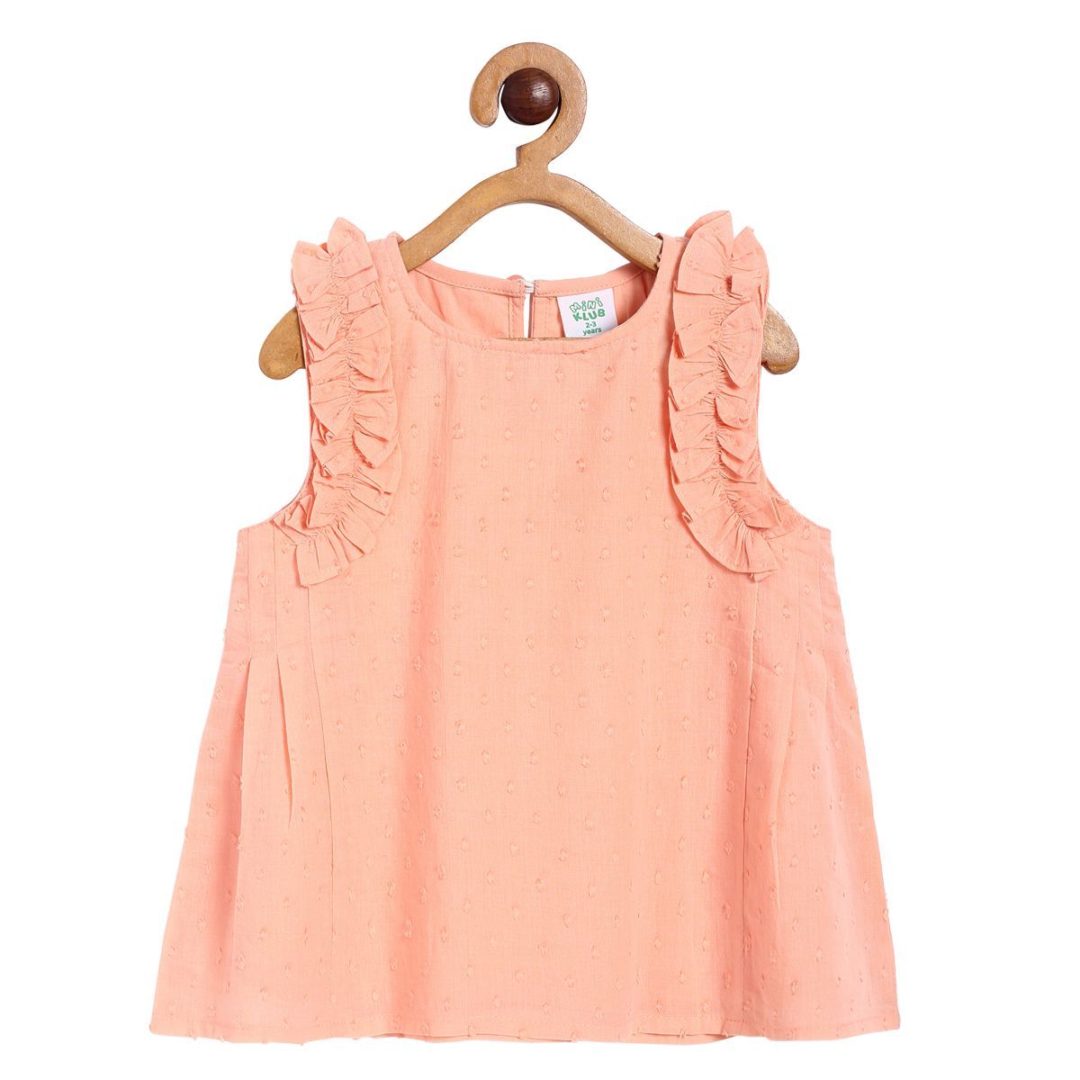 Girls Peach Pack Of 1 Woven Top