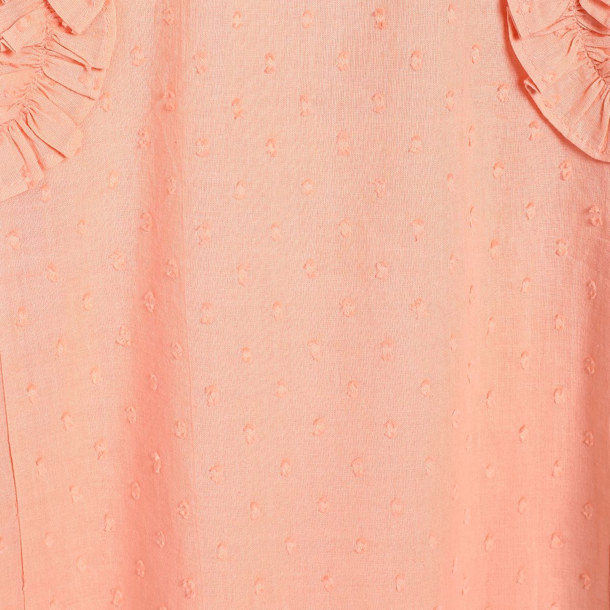 Girls Peach Pack Of 1 Woven Top