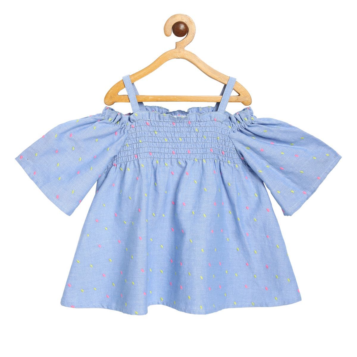Girls Blue Pack Of 1 Woven Top