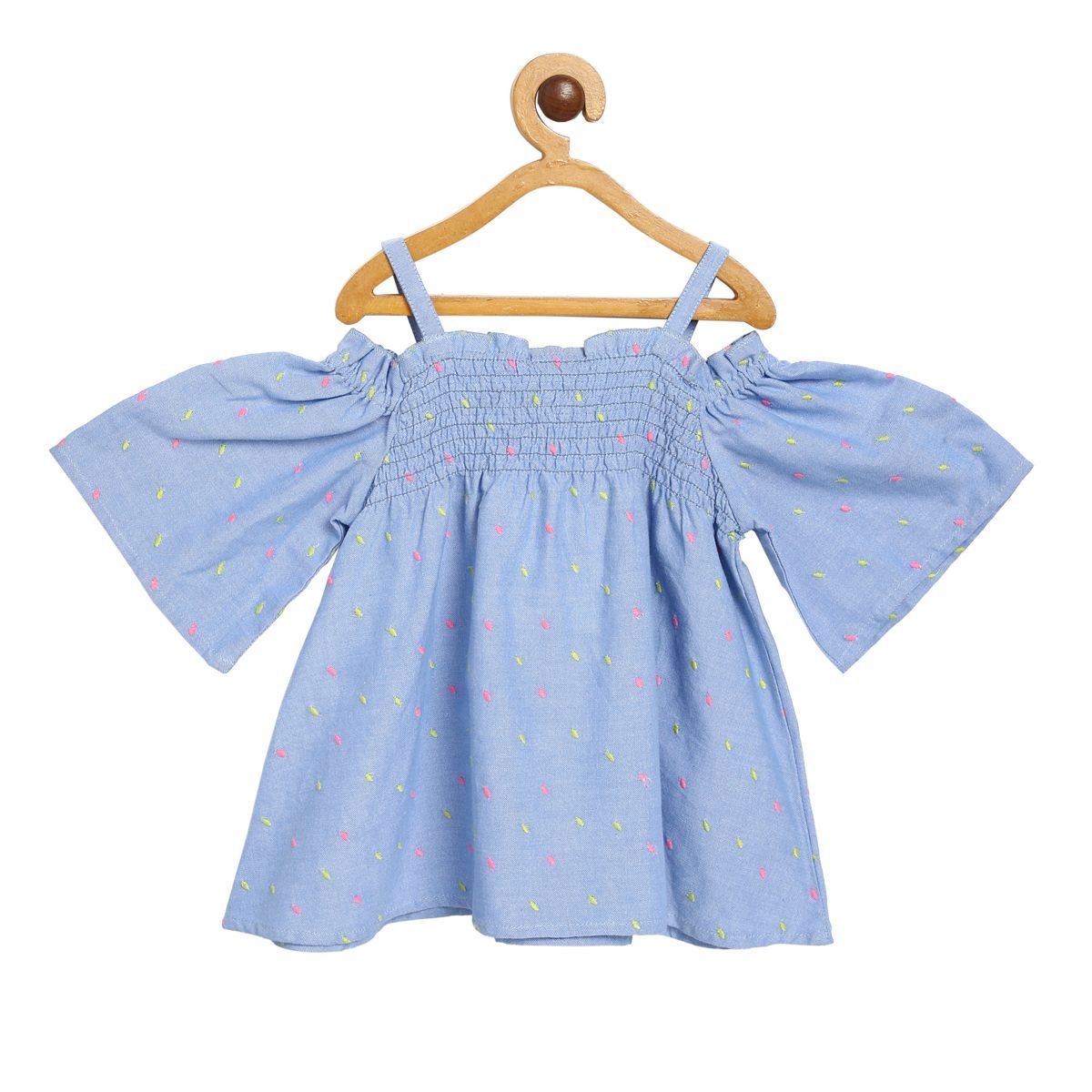 Girls Blue Pack Of 1 Woven Top