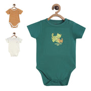 Boys Multicolor Pack Of 3 Body Suit