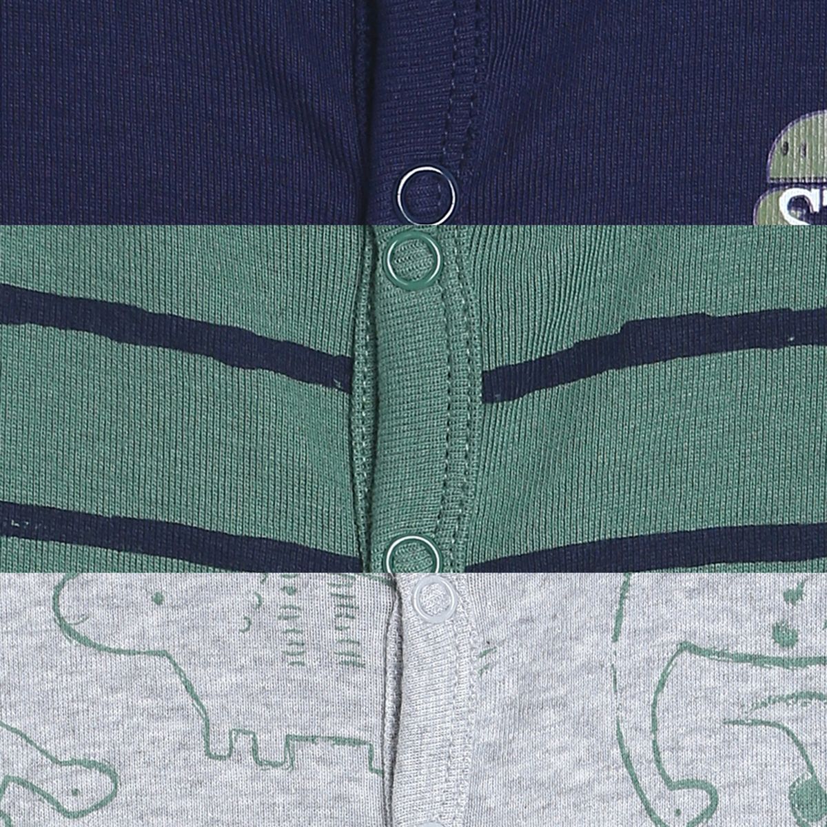Boys Multicolor Pack Of 3 Front Open Vest