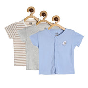 Boys Multicolor Pack Of 3 Front Open Vest