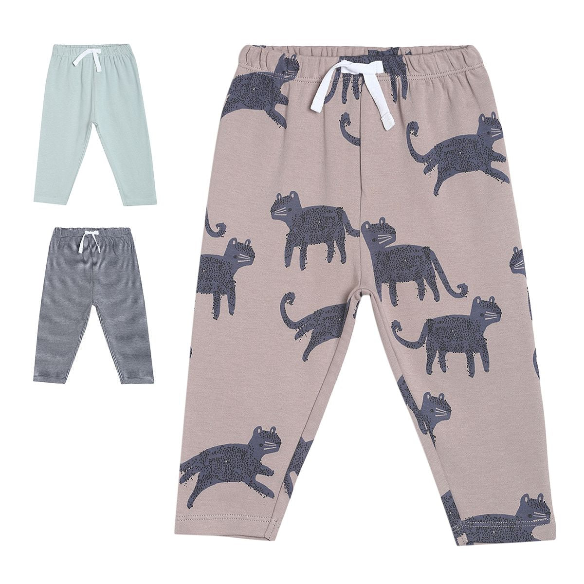 Boys Multicolor Pack Of 3 Knit Bottom