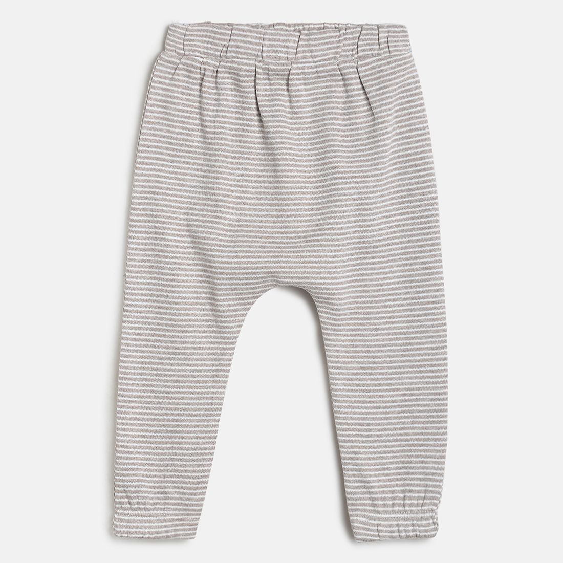 Baby Boys Grey, Mint Green and White Cotton Printed Joggers Pack of 3 Regular Fit Casual Bottom Wear