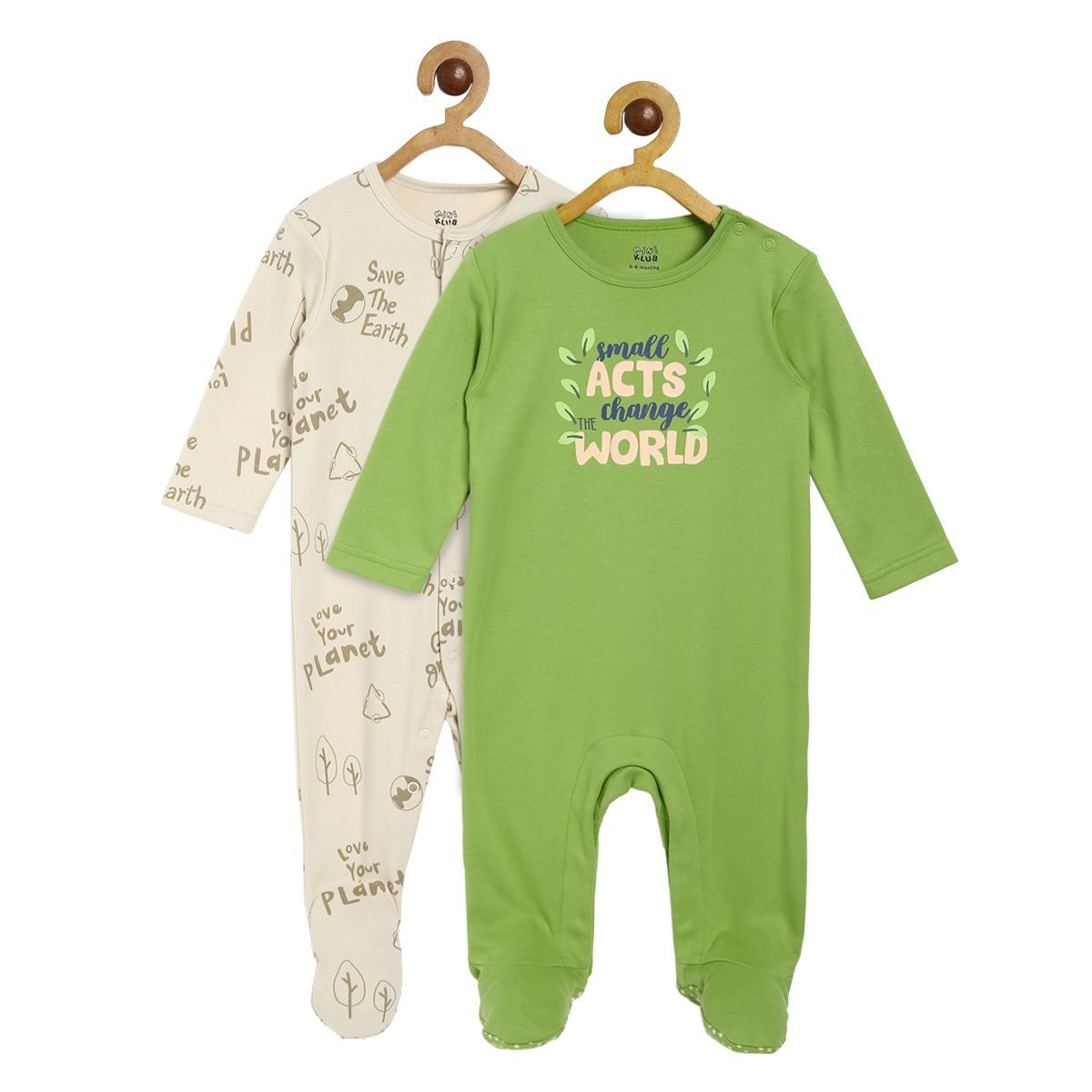 Boys Multicolor Pack Of 2 Sleep Suit