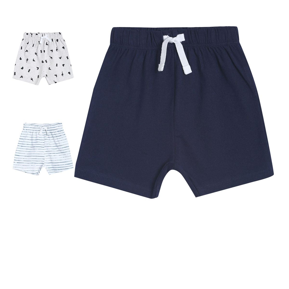 Boys Multicolor Pack Of 3 Shorts