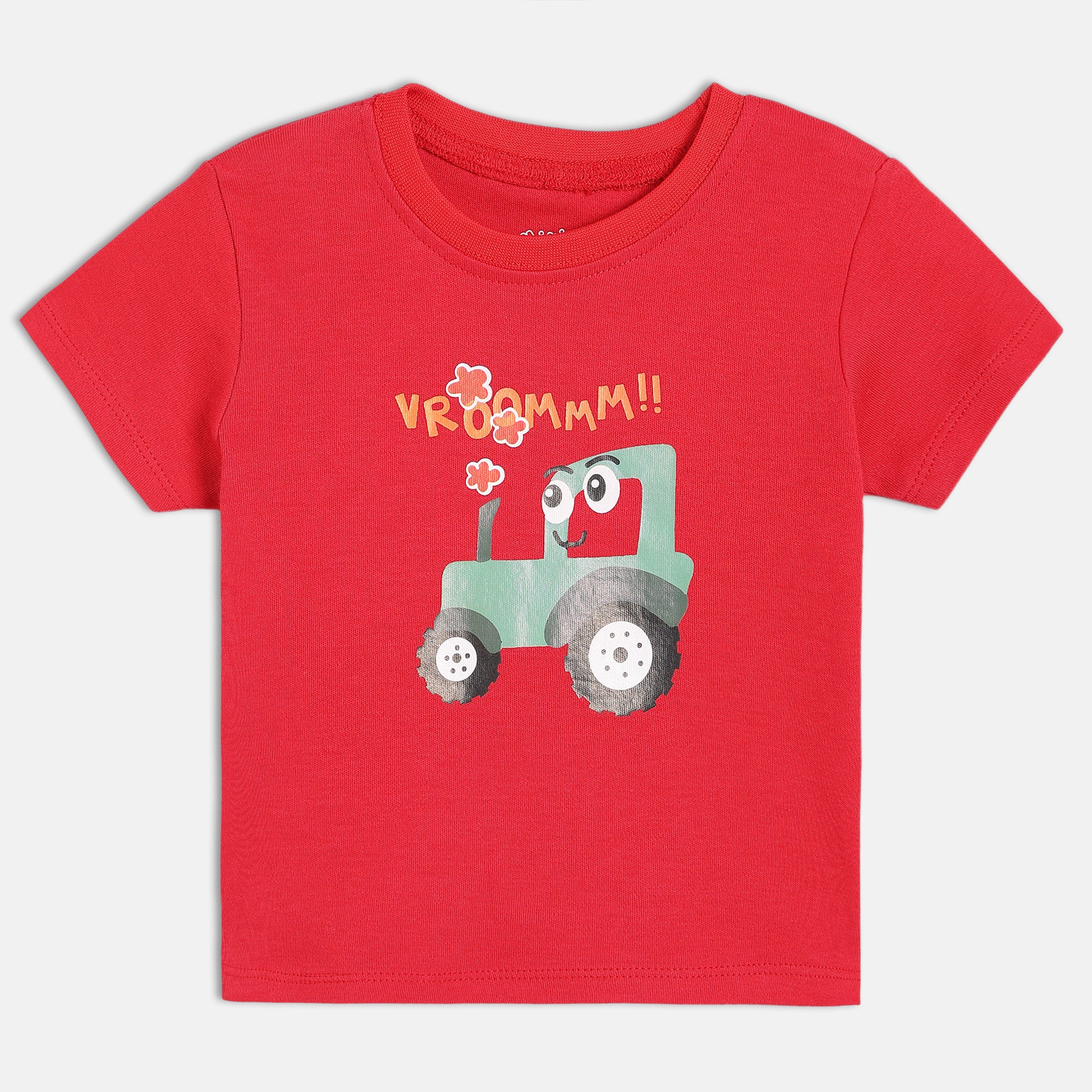 Baby Boys Printed Short Sleeve T-Shirts Pack of three, Red, Green and Light Blue