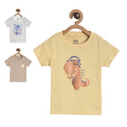 Boys Multicolor Pack Of 3 T-Shirt