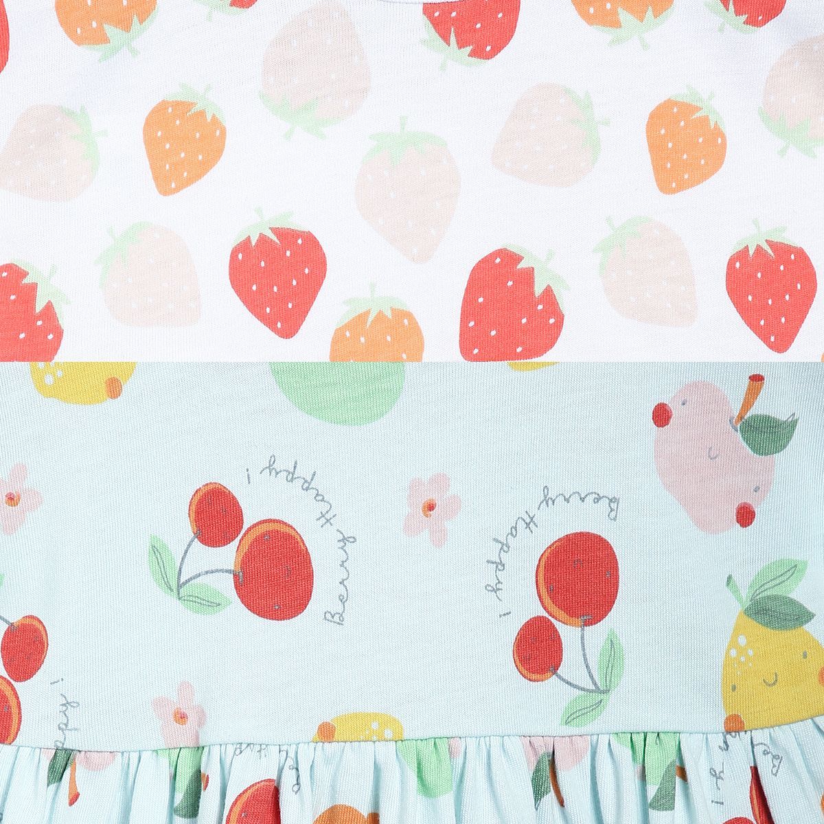 Pack of 2 dress - pink & turquoise blue for 0-3 Months