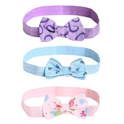 Girls Red, Blue and Aqua Headband Pack of 3 Soft Stretch Hair Accessories