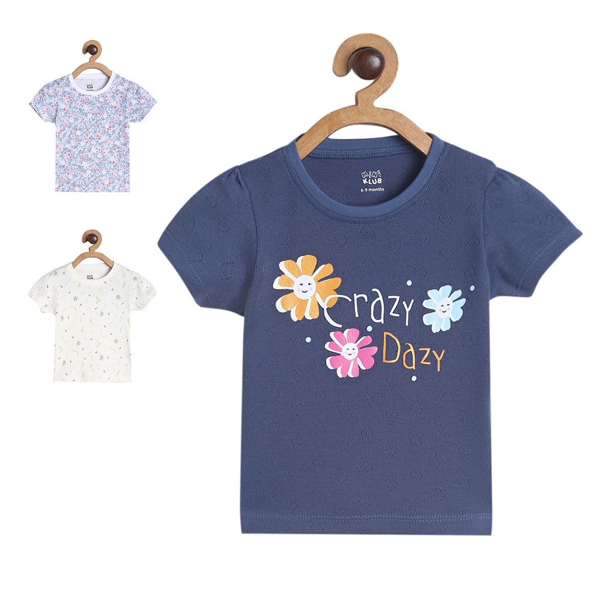 Girls Multicolor Pack Of 3 Knit Top