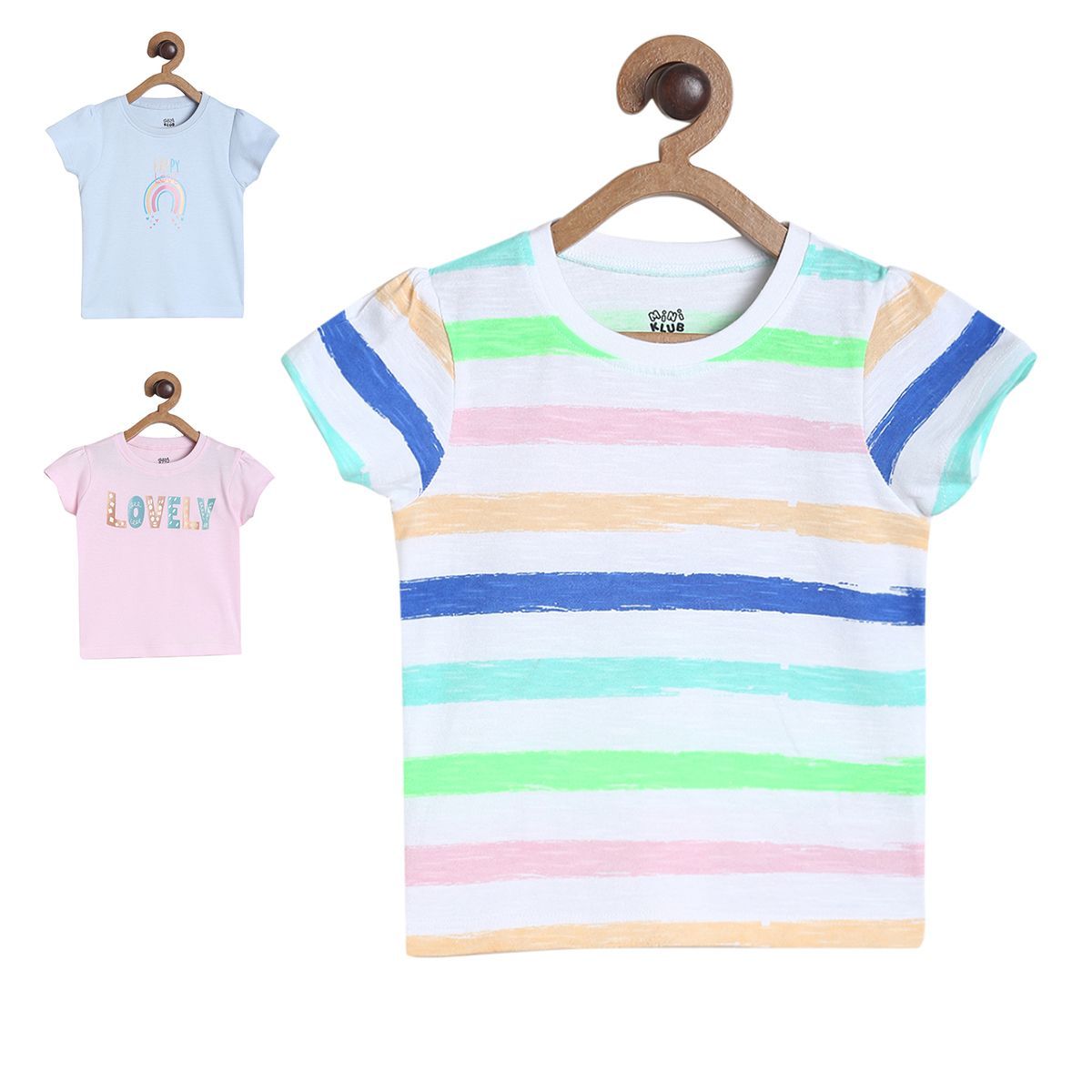 Girls Multicolor Pack Of 3 Knit Top