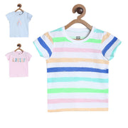 Girls Multicolor Pack Of 3 Knit Top