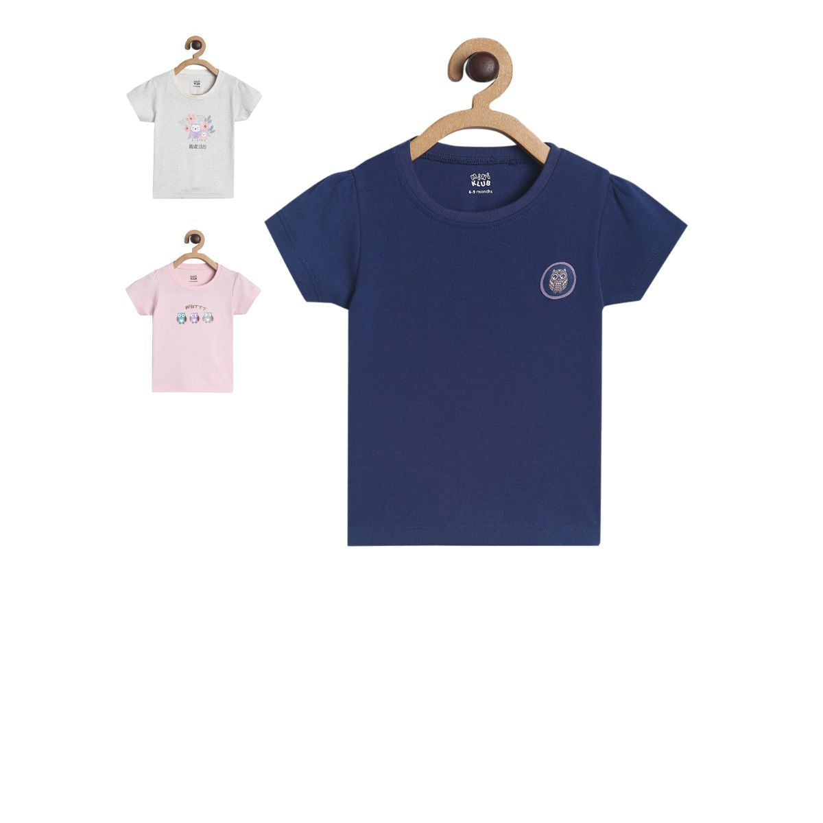 Girls Multicolor Pack Of 3 Knit Top