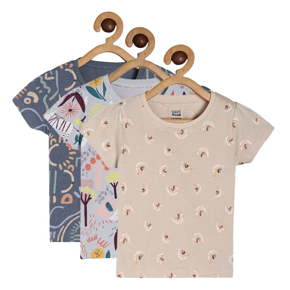 Girls Multicolor Pack Of 3 Knit Top