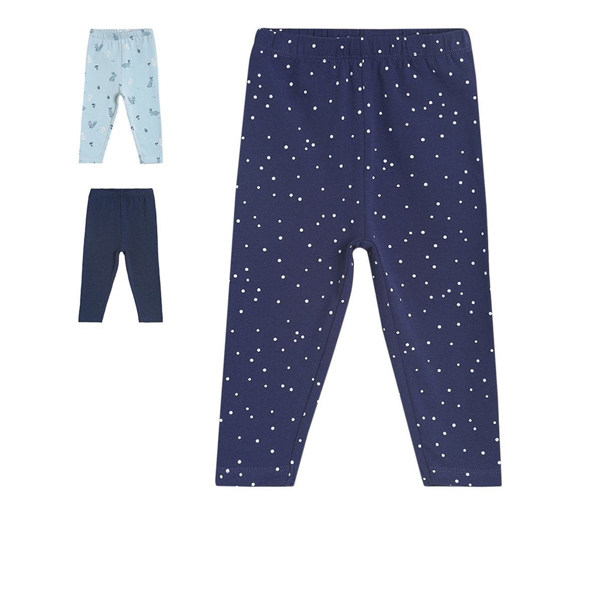 Girls Multicolor Pack Of 3 Legging