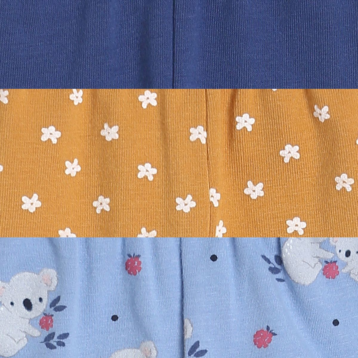Girls Multicolor Pack Of 3 Legging