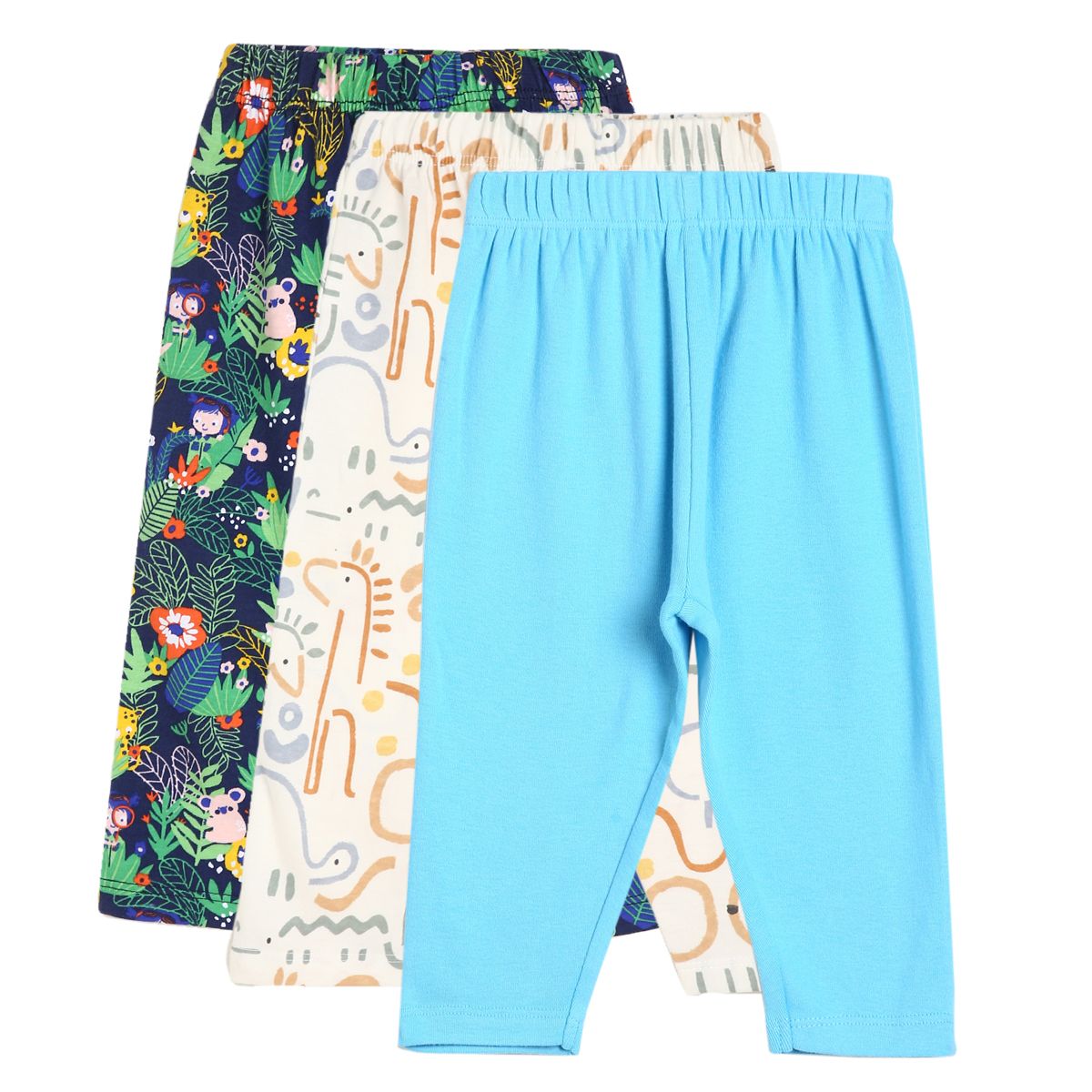 Girls Multicolor Pack Of 3 Legging