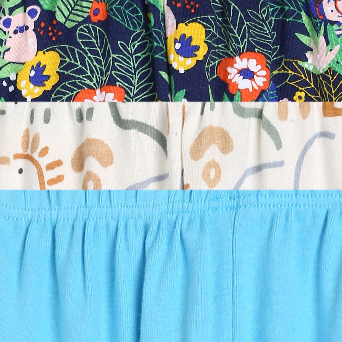 Girls Multicolor Pack Of 3 Legging