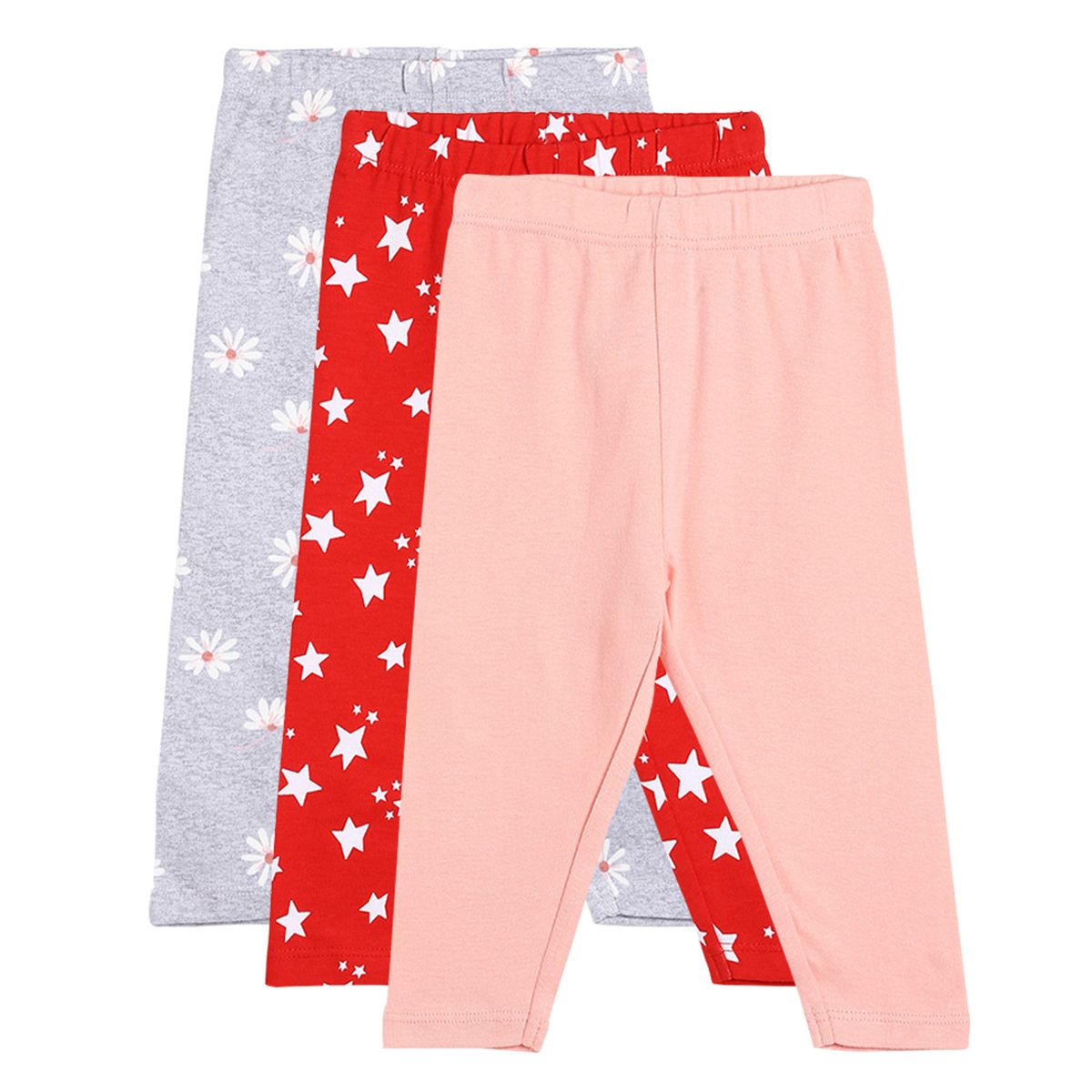 Girls Multicolor Pack Of 3 Legging