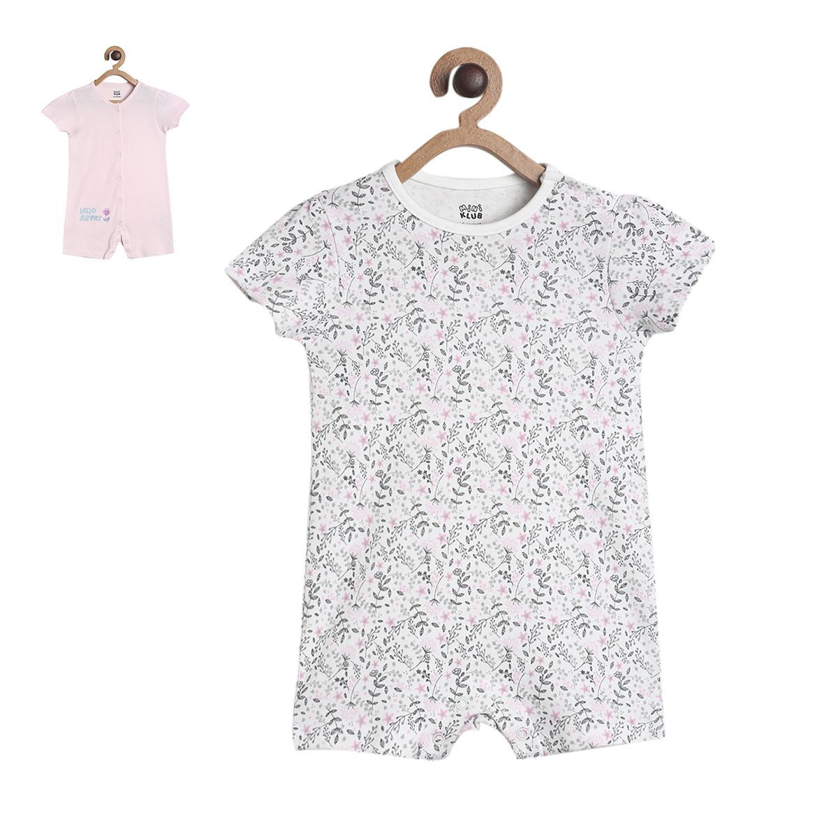 Girls Multicolor Pack Of 2 Romper
