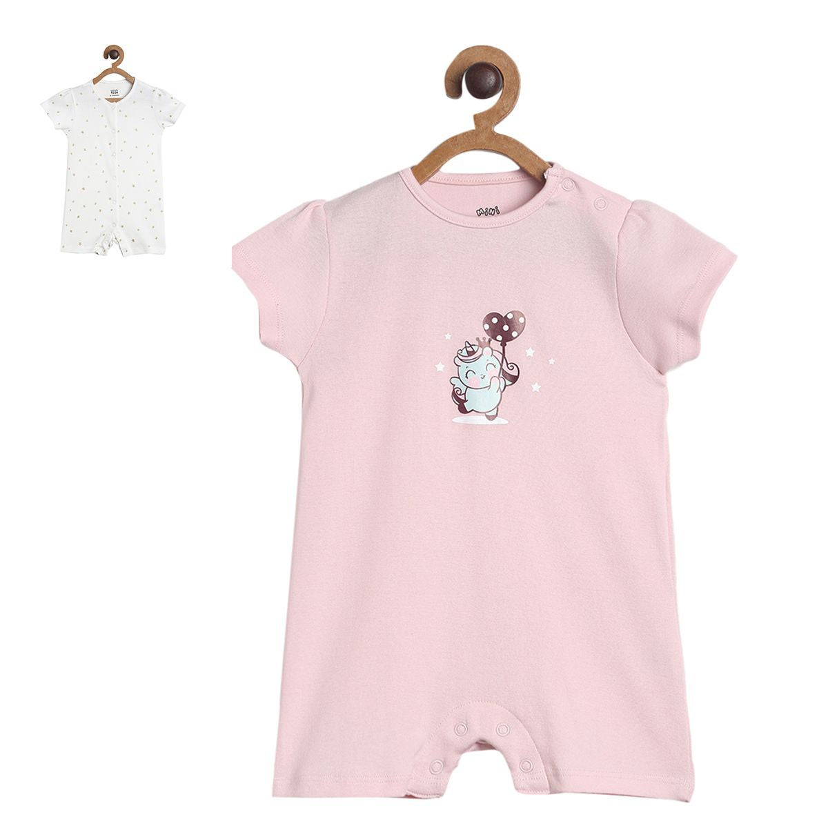 Girls Multicolor Pack Of 2 Romper