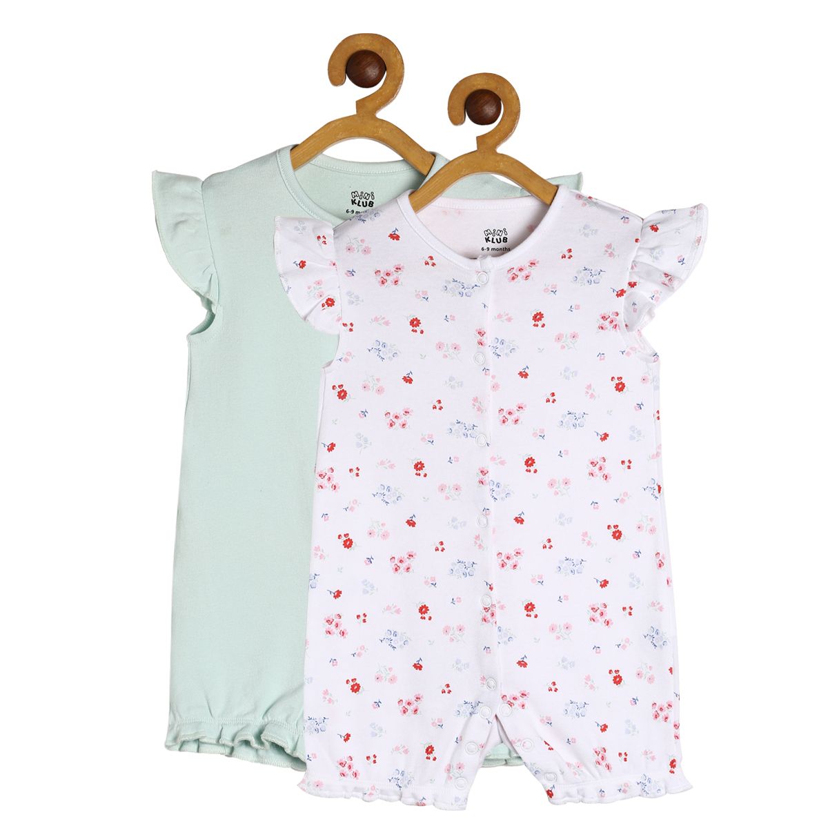 Girls Multicolor Pack Of 2 Romper