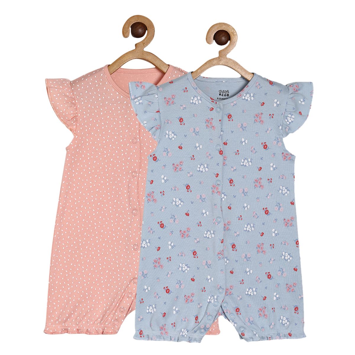 Girls Multicolor Pack Of 2 Romper