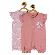 Girls Multicolor Pack Of 2 Romper