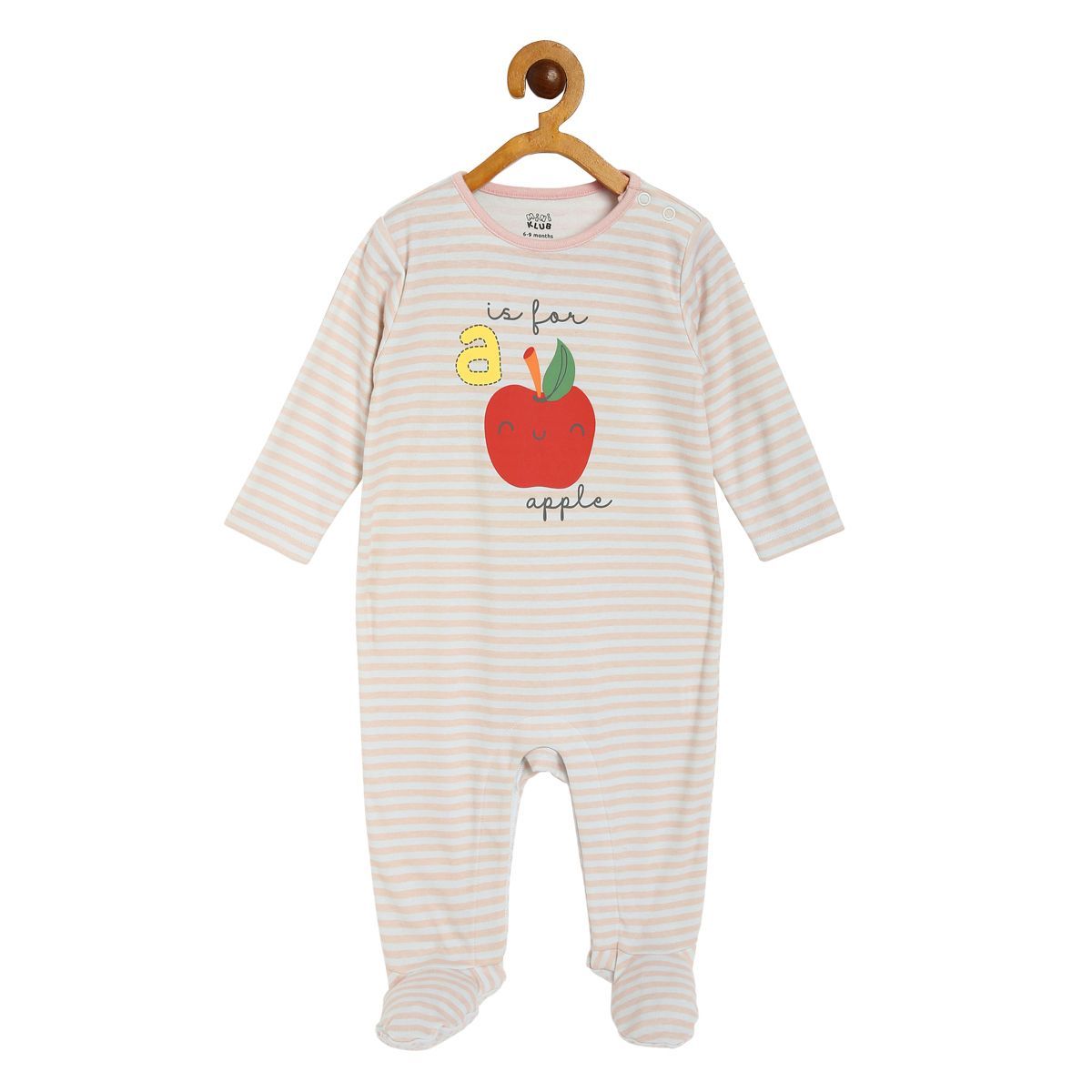 Pack of 2 sleepsuit - light grey & pink for New Born